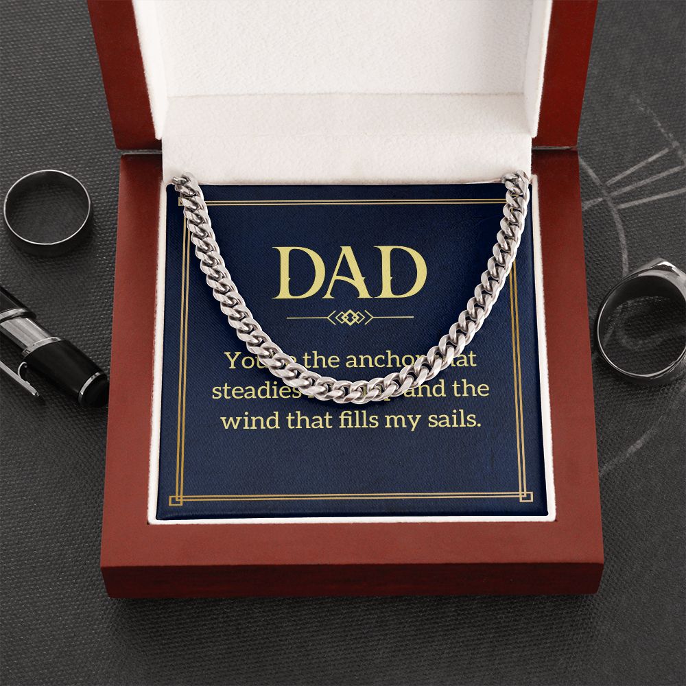 Dad, you're Dad Cuban Chain Necklace, Father Necklace Father's Day Gift, Christian Gift For Dad, Father Son Necklace - Serbachi