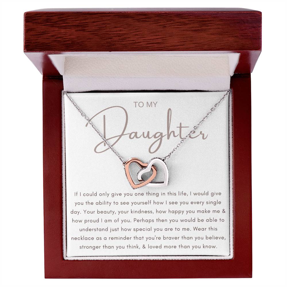 Daughter Heart Necklace: A Gift from Mom or Dad | Perfect Mother-Daughter Keepsake Jewelry - Serbachi