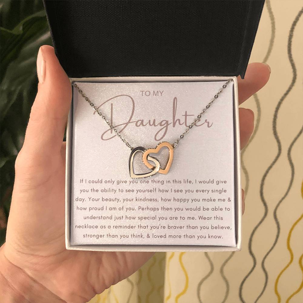 Daughter Heart Necklace: A Gift from Mom or Dad | Perfect Mother-Daughter Keepsake Jewelry - Serbachi