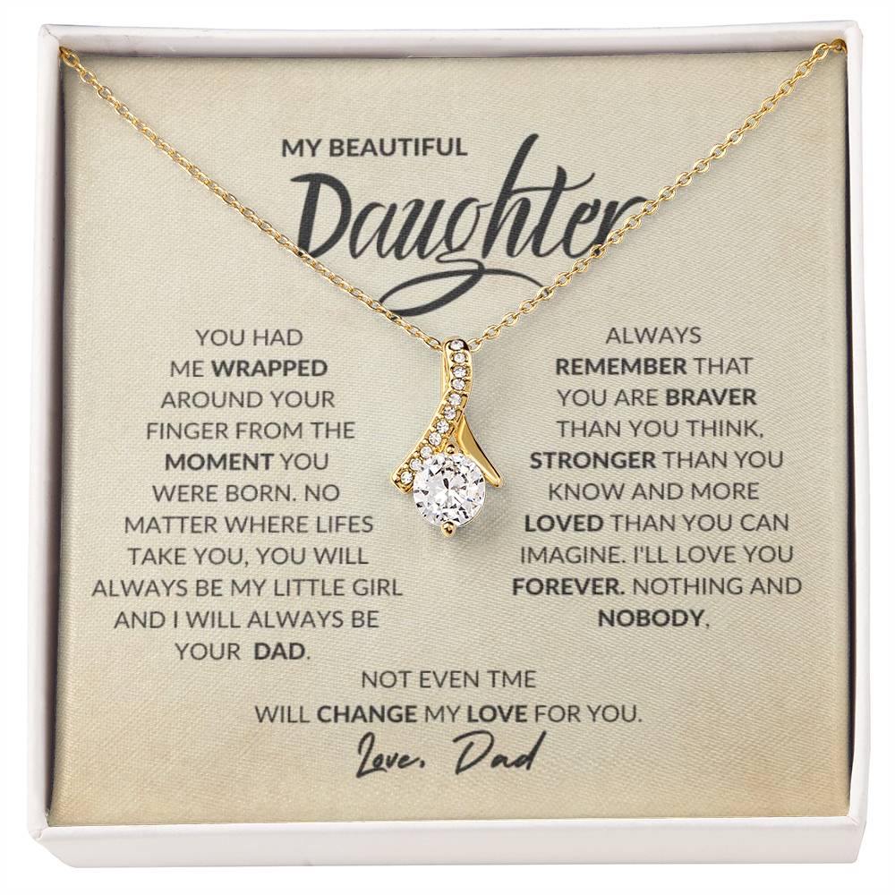 Daughter - My Love For You - Alluring Beauty Silver Necklace - Serbachi