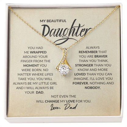 Daughter - My Love For You - Alluring Beauty Silver Necklace - Serbachi