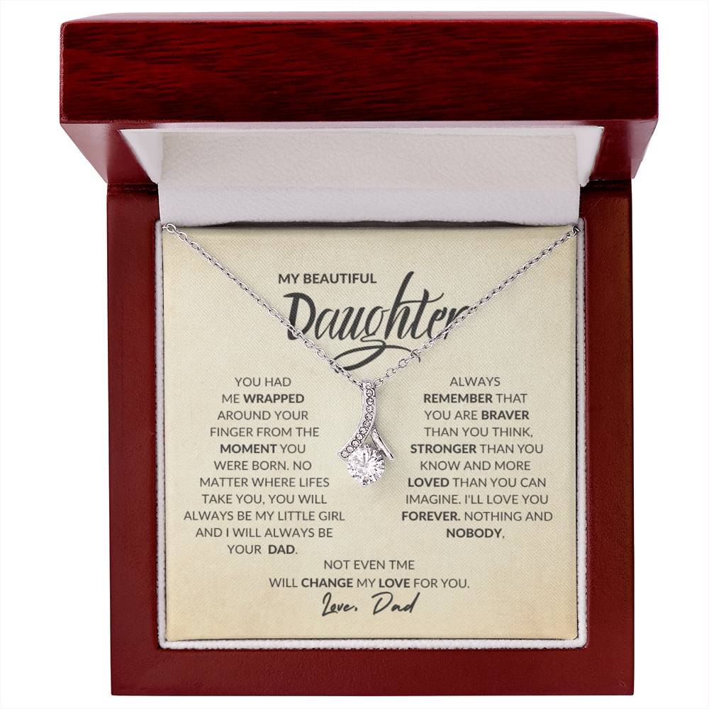 Daughter - My Love For You - Alluring Beauty Silver Necklace - Serbachi