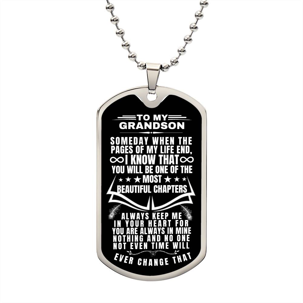 Grandson - Beautiful Chapters - Military Necklace - Serbachi