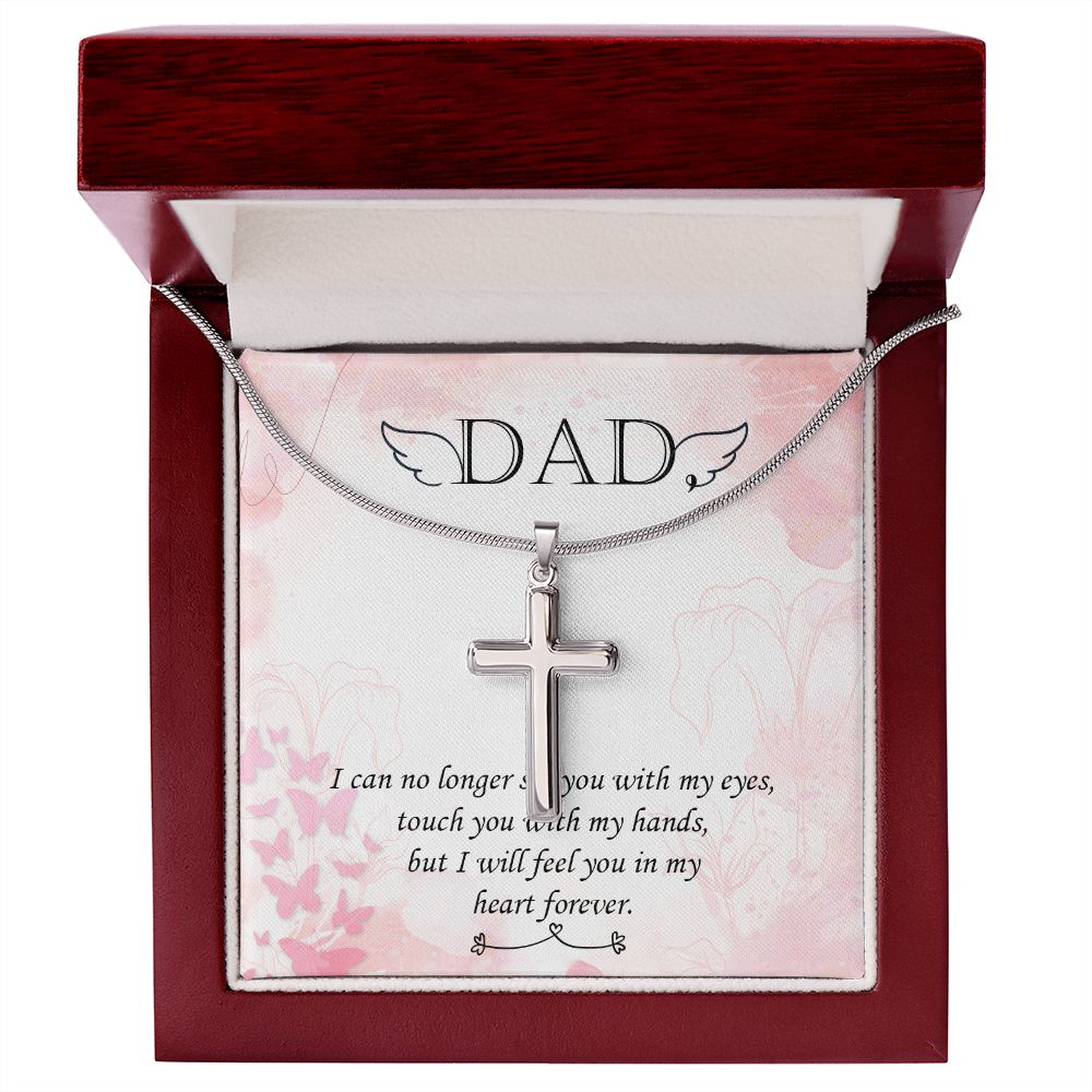 I can no longer Dad Cross Necklace, Father Cross Necklace Father's Day Gift, Christian Gift For Dad, Father Son Cross Necklace - Serbachi