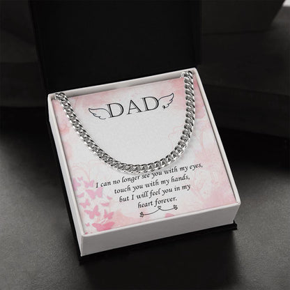 I can no longer Dad Cuban Chain Necklace, Father Necklace Father's Day Gift, Christian Gift For Dad, Father Son Necklace - Serbachi