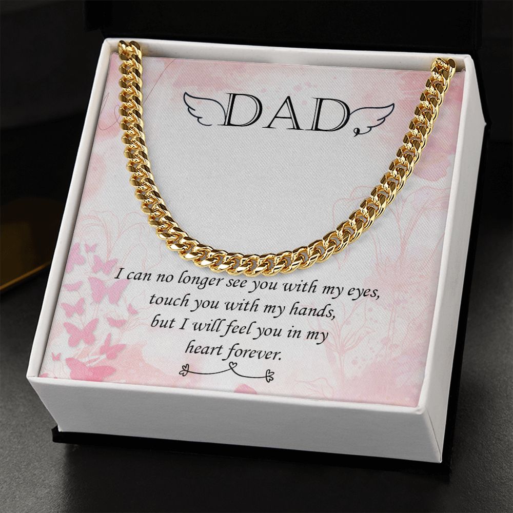 I can no longer Dad Cuban Chain Necklace, Father Necklace Father's Day Gift, Christian Gift For Dad, Father Son Necklace - Serbachi