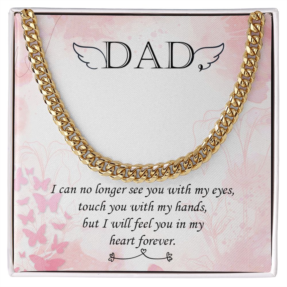 I can no longer Dad Cuban Chain Necklace, Father Necklace Father's Day Gift, Christian Gift For Dad, Father Son Necklace - Serbachi