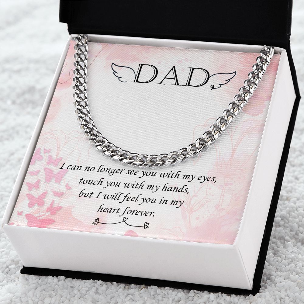 I can no longer Dad Cuban Chain Necklace, Father Necklace Father's Day Gift, Christian Gift For Dad, Father Son Necklace - Serbachi