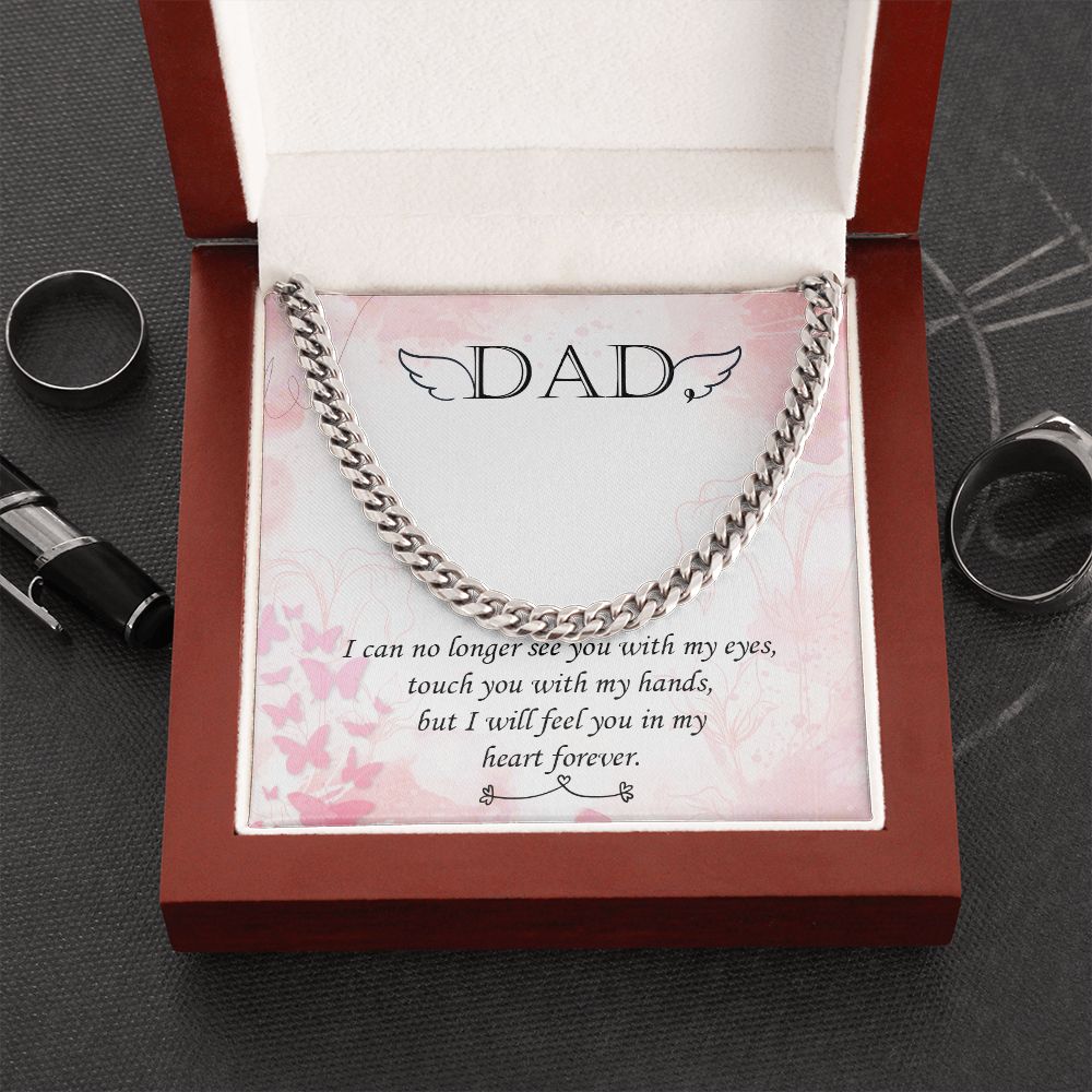 I can no longer Dad Cuban Chain Necklace, Father Necklace Father's Day Gift, Christian Gift For Dad, Father Son Necklace - Serbachi