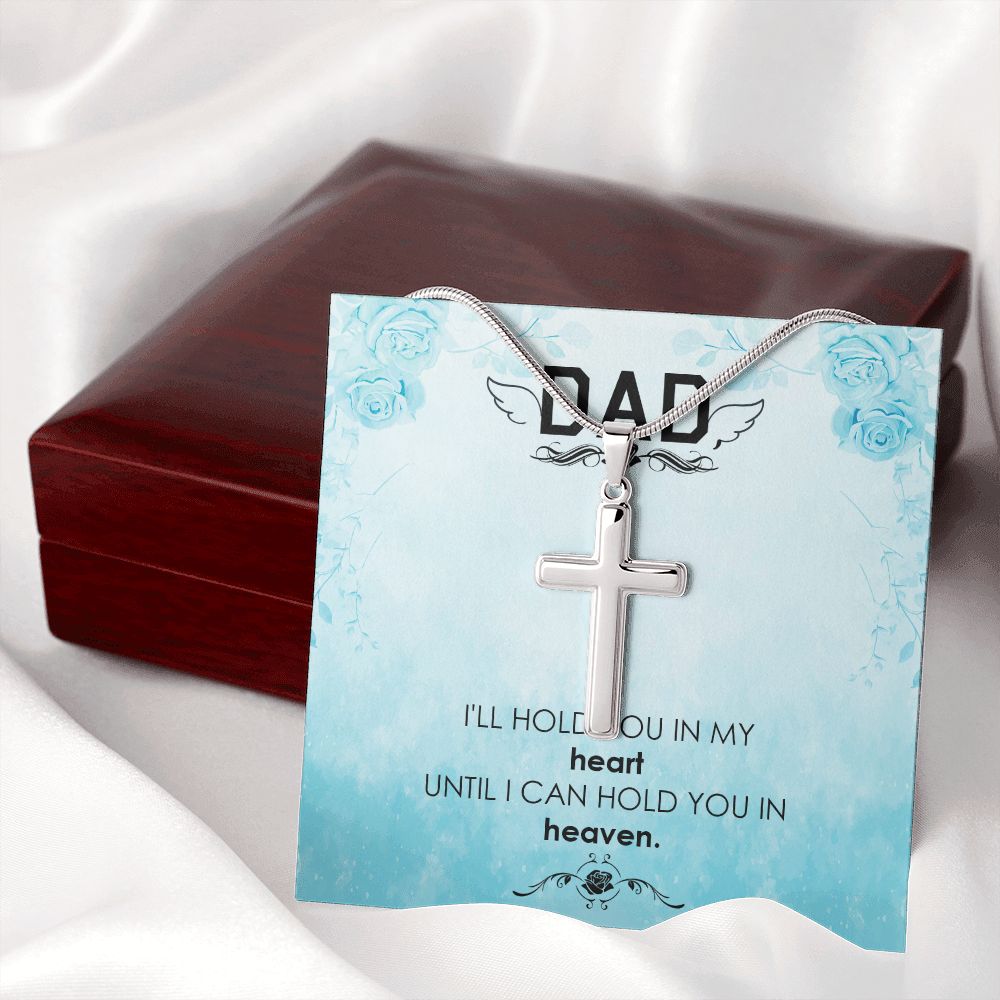 I_ll hold you Dad Cross Necklace, Father Cross Necklace Father's Day Gift, Christian Gift For Dad, Father Son Cross Necklace - Serbachi