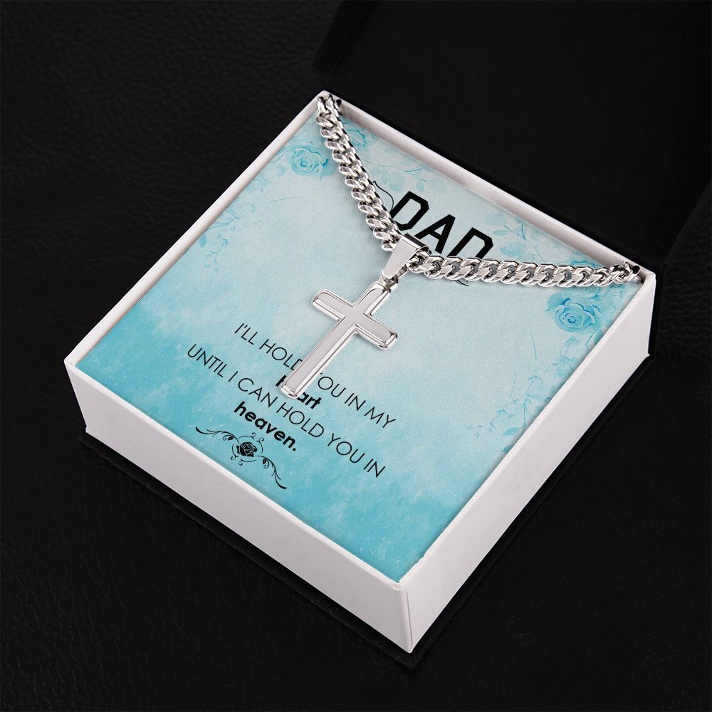 I_ll hold you Dad Cross Necklace, Father Necklace Father's Day Gift, Christian Gift For Dad, Father Son Cross Necklace - Serbachi