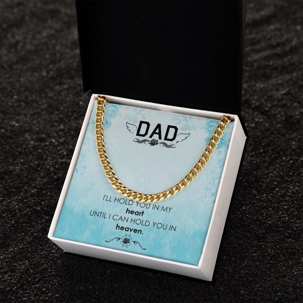 I_ll hold you Dad Cuban Chain Necklace, Father Necklace Father's Day Gift, Christian Gift For Dad, Father Son Necklace - Serbachi