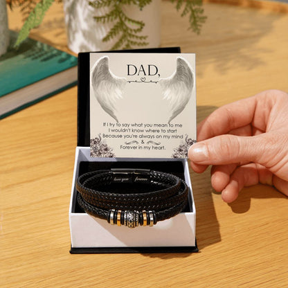 If I try to say Dad Bracelet, Father Bracelet Father's Day Gift, Christian Gift For Dad, Father Son Leather Bracelet - Serbachi