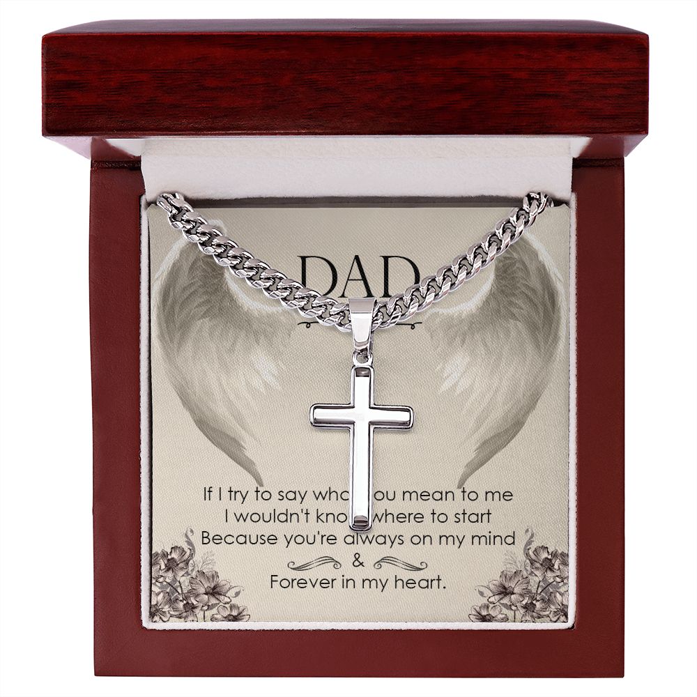 If I try to say Dad Cross Necklace, Father Necklace Father's Day Gift, Christian Gift For Dad, Father Son Cross Necklace - Serbachi