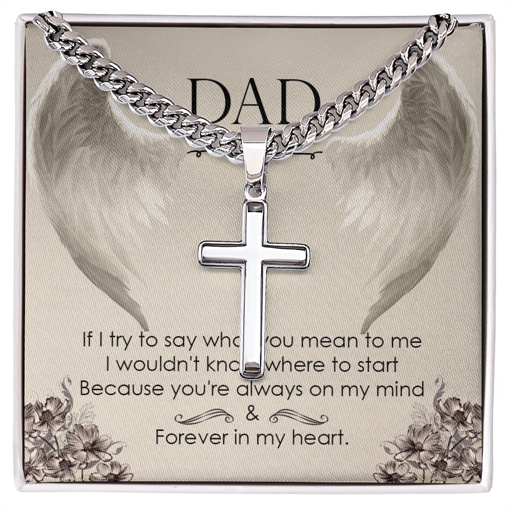 If I try to say Dad Cross Necklace, Father Necklace Father's Day Gift, Christian Gift For Dad, Father Son Cross Necklace - Serbachi