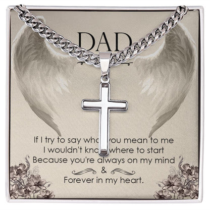 If I try to say Dad Cross Necklace, Father Necklace Father's Day Gift, Christian Gift For Dad, Father Son Cross Necklace - Serbachi