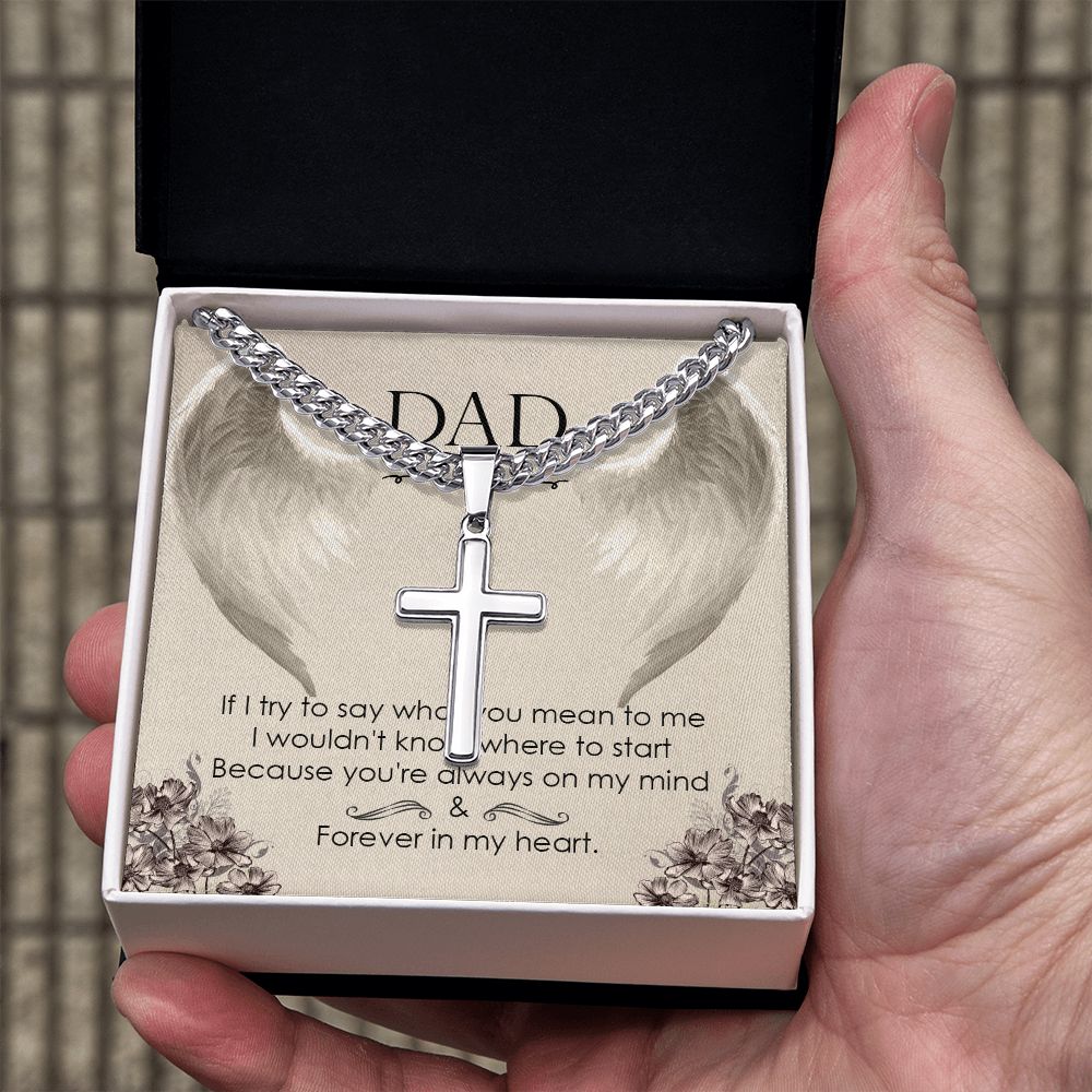 If I try to say Dad Cross Necklace, Father Necklace Father's Day Gift, Christian Gift For Dad, Father Son Cross Necklace - Serbachi