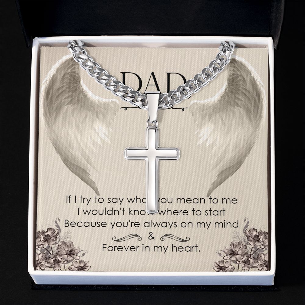 If I try to say Dad Cross Necklace, Father Necklace Father's Day Gift, Christian Gift For Dad, Father Son Cross Necklace - Serbachi