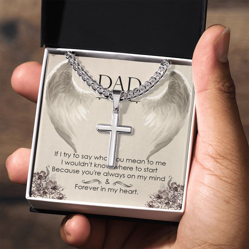 If I try to say Dad Cross Necklace, Father Necklace Father's Day Gift, Christian Gift For Dad, Father Son Cross Necklace - Serbachi