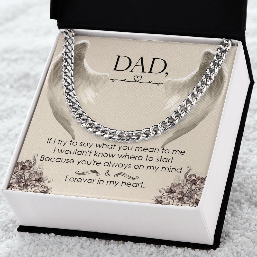 If I try to say Dad Cuban Chain Necklace, Father Necklace Father's Day Gift, Christian Gift For Dad, Father Son Necklace - Serbachi