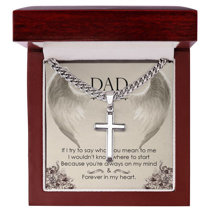 If I try to say Personalized Dad Cross Necklace, Father Necklace Father's Day Gift, Christian Gift For Dad, Father Son Necklace - Serbachi