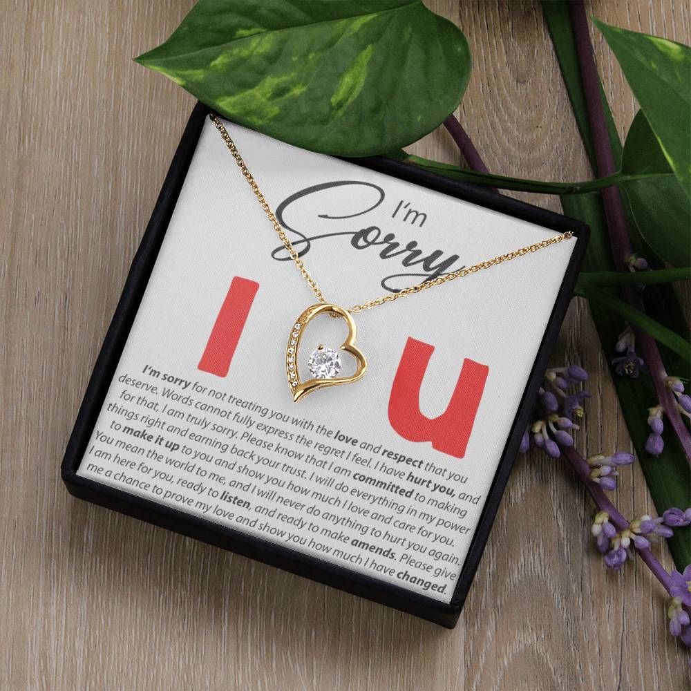 I'm Sorry - I Love You - Forever Love Necklace - Serbachi