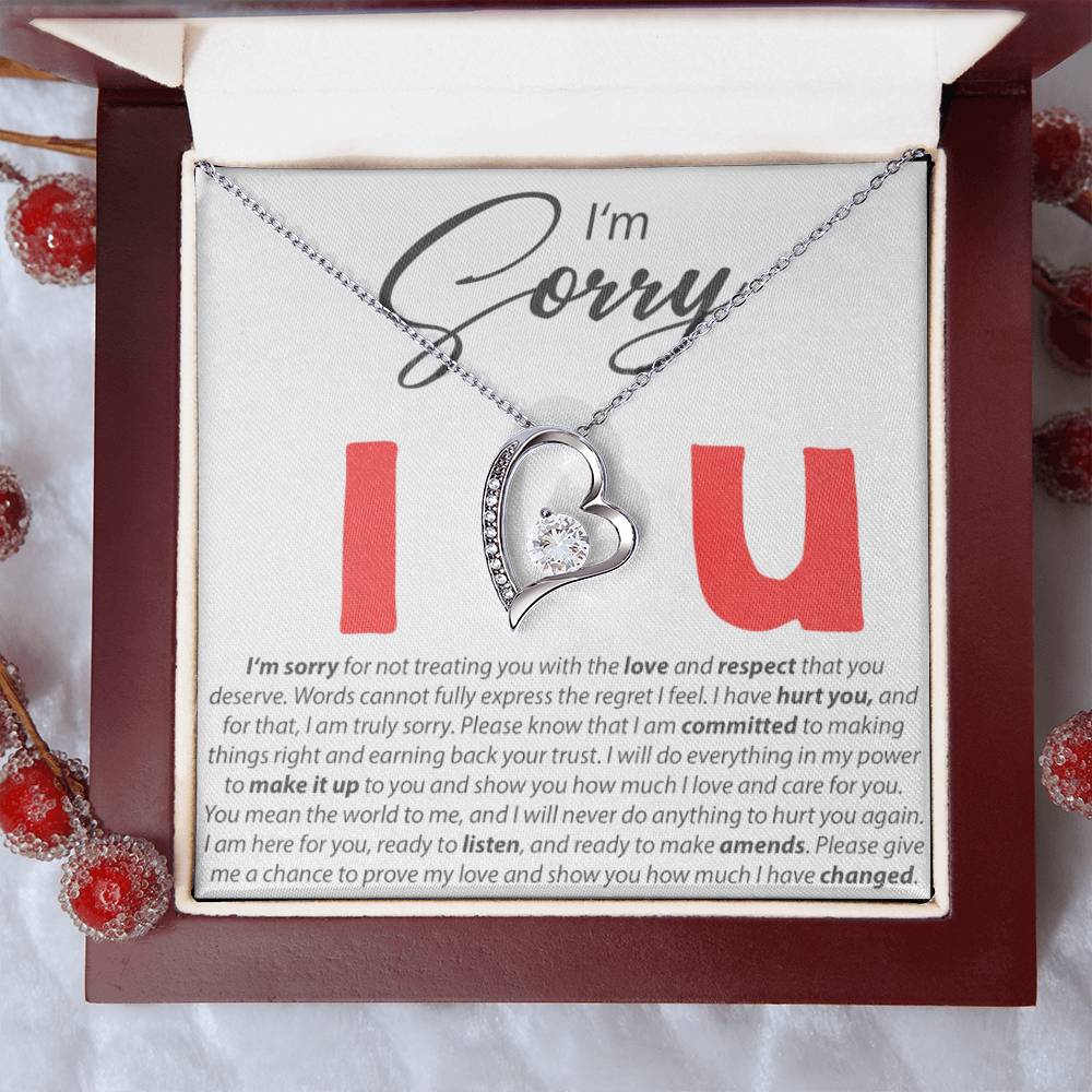 I'm Sorry - I Love You - Forever Love Necklace - Serbachi