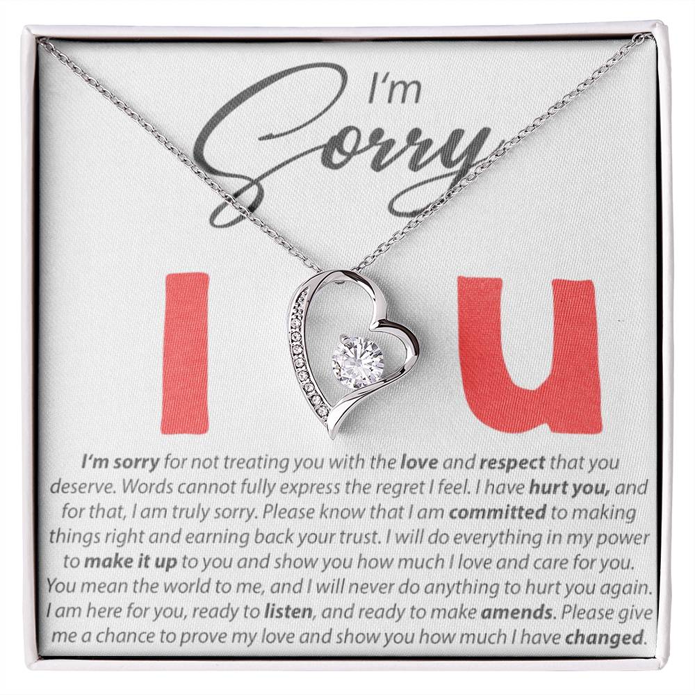 I'm Sorry - I Love You - Forever Love Necklace - Serbachi