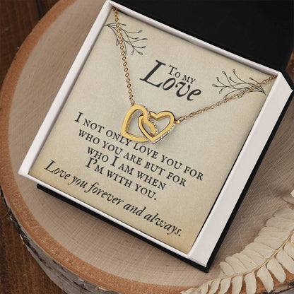 Interlocking Hearts Necklace for Soulmate, Love of Your Life for any occasion - Serbachi