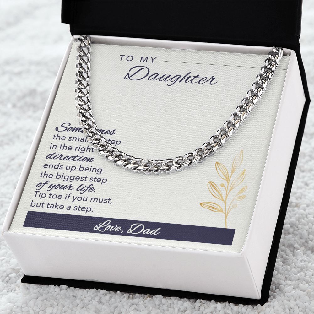 Sometimes Dad Cuban Chain Necklace, Father Necklace Father's Day Gift, Christian Gift For Dad, Father Son Necklace - Serbachi