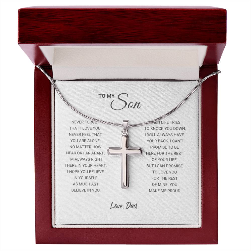 Son - Make Me Proud - Artisan Cross Silver Necklace - Serbachi