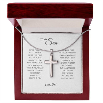 Son - Make Me Proud - Artisan Cross Silver Necklace - Serbachi