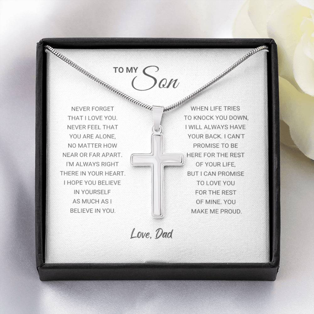 Son - Make Me Proud - Artisan Cross Silver Necklace - Serbachi