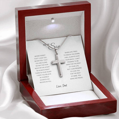 Son - Make Me Proud - Artisan Cross Silver Necklace - Serbachi