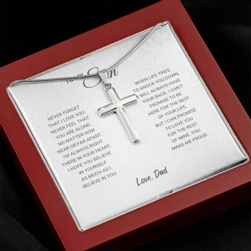 Son - Make Me Proud - Artisan Cross Silver Necklace - Serbachi