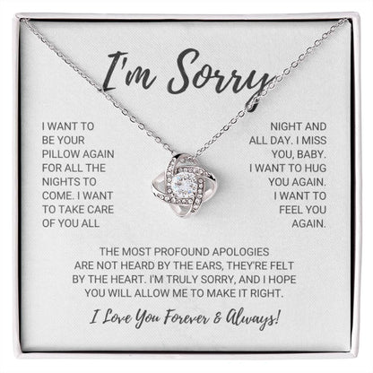 Soulmate - I'm Sorry - Love Knot Necklace - Serbachi