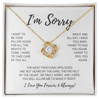 Soulmate - I'm Sorry - Love Knot Necklace - Serbachi