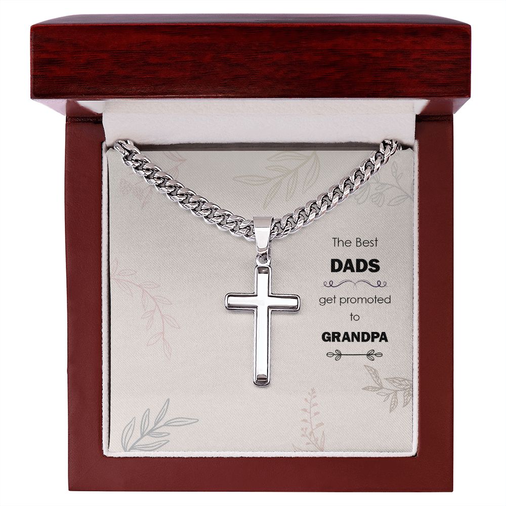 The Best Dads Dad Cross Necklace, Father Necklace Father's Day Gift, Christian Gift For Dad, Father Son Cross Necklace - Serbachi