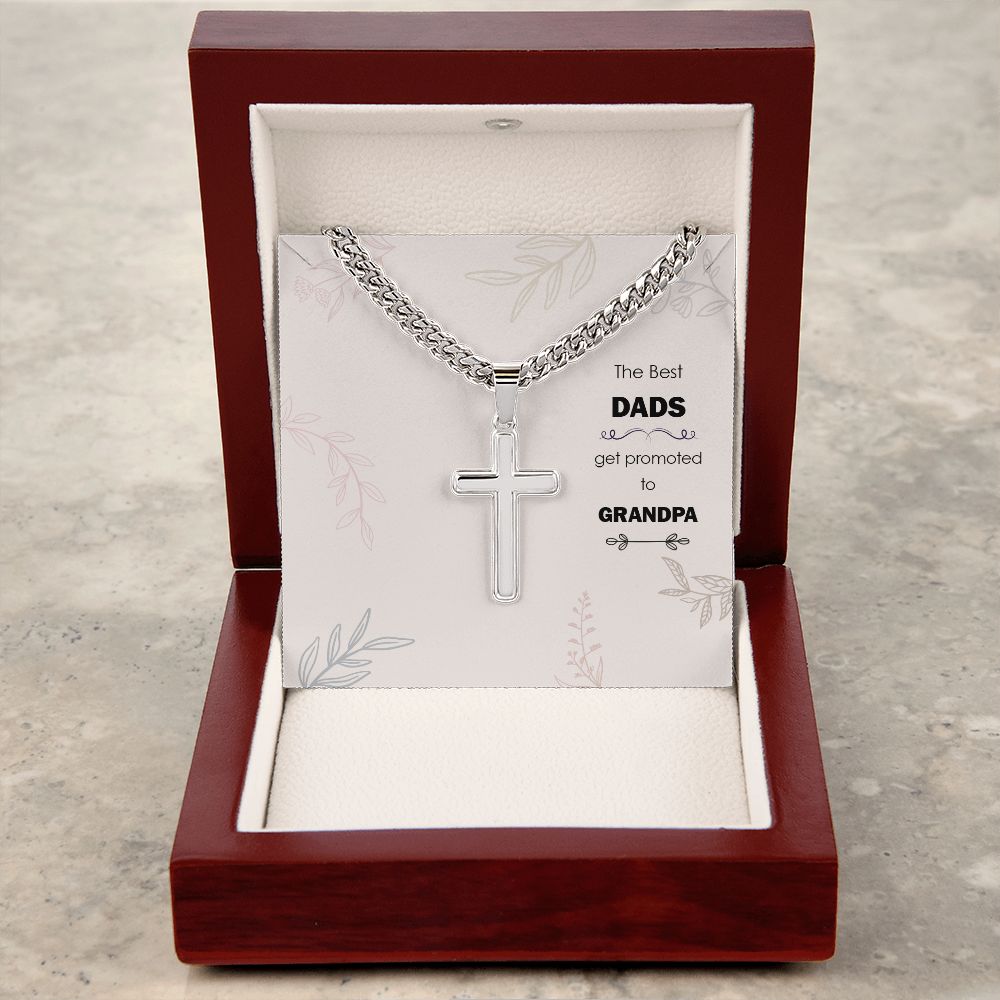 The Best Dads Dad Cross Necklace, Father Necklace Father's Day Gift, Christian Gift For Dad, Father Son Cross Necklace - Serbachi