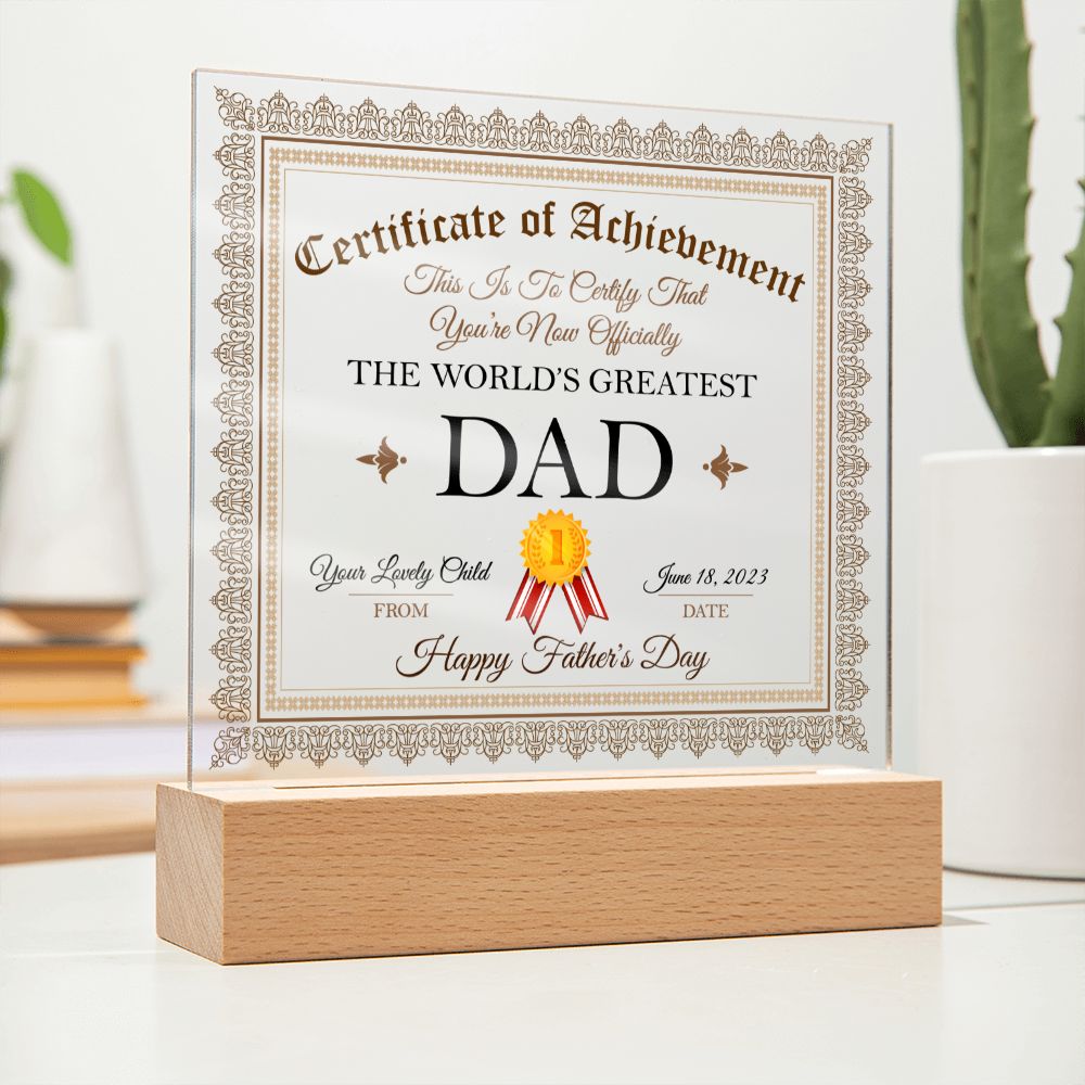 The World's Greatest DAD - Fathers Day Gifts - Serbachi