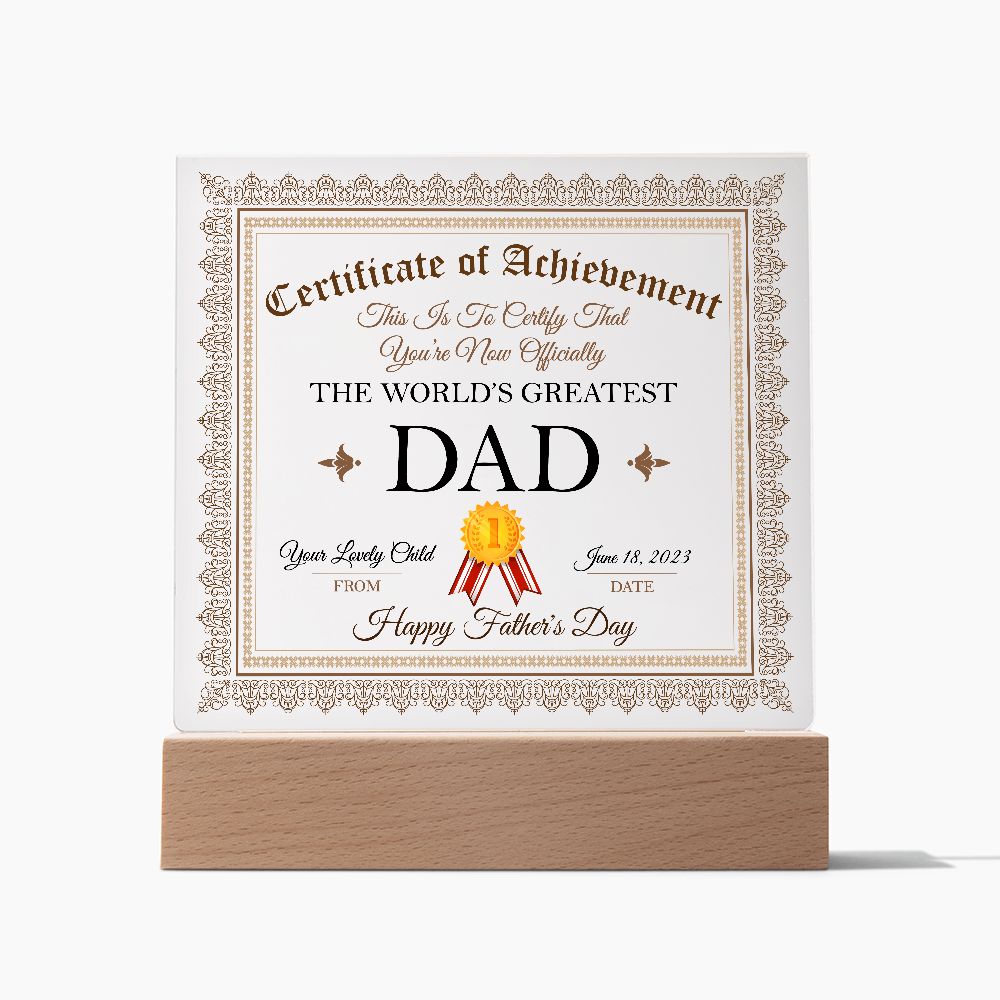 The World's Greatest DAD - Fathers Day Gifts - Serbachi