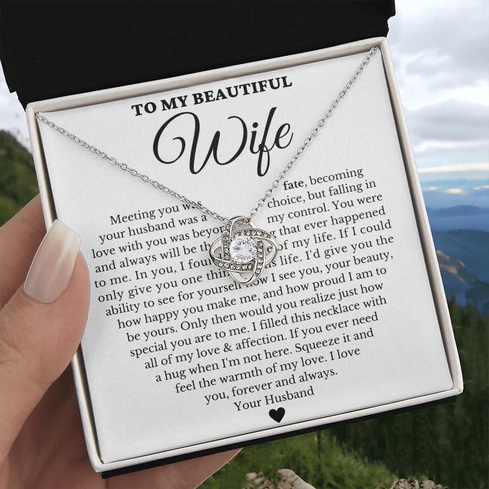 To My Beautiful Wife - Forever Love Necklace Gift Set - Serbachi