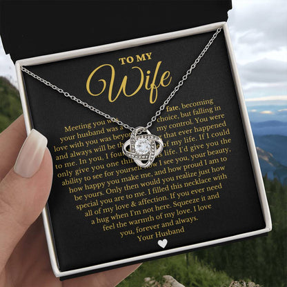 To My Beautiful Wife - Forever Love Necklace Gift Set - Serbachi