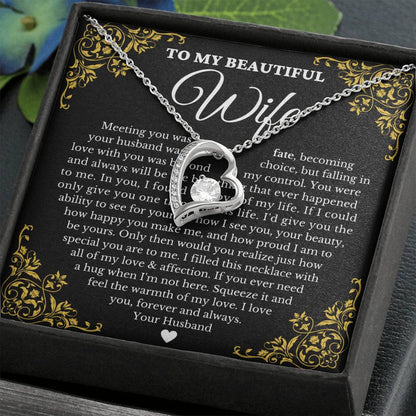 To My Beautiful Wife - Forever Love Necklace Gift Set - Serbachi