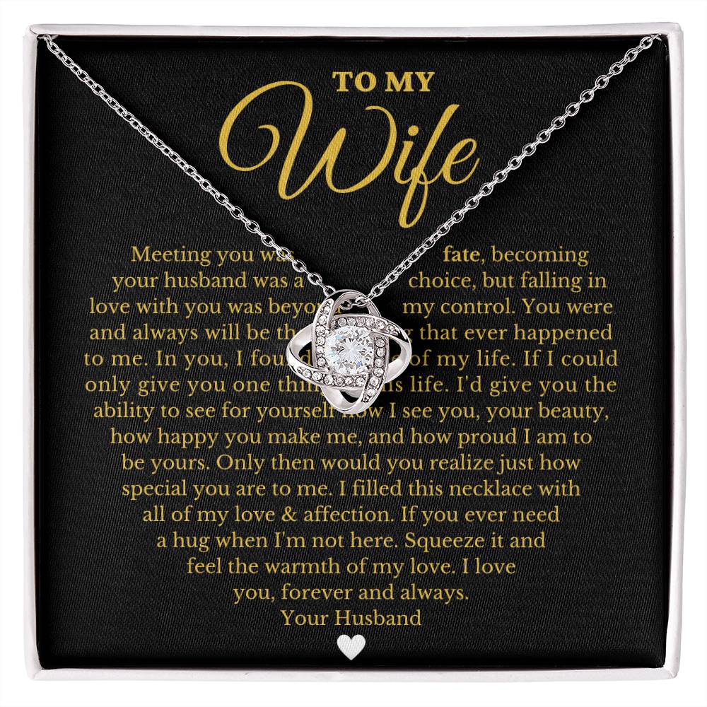 To My Beautiful Wife - Forever Love Necklace Gift Set - Serbachi