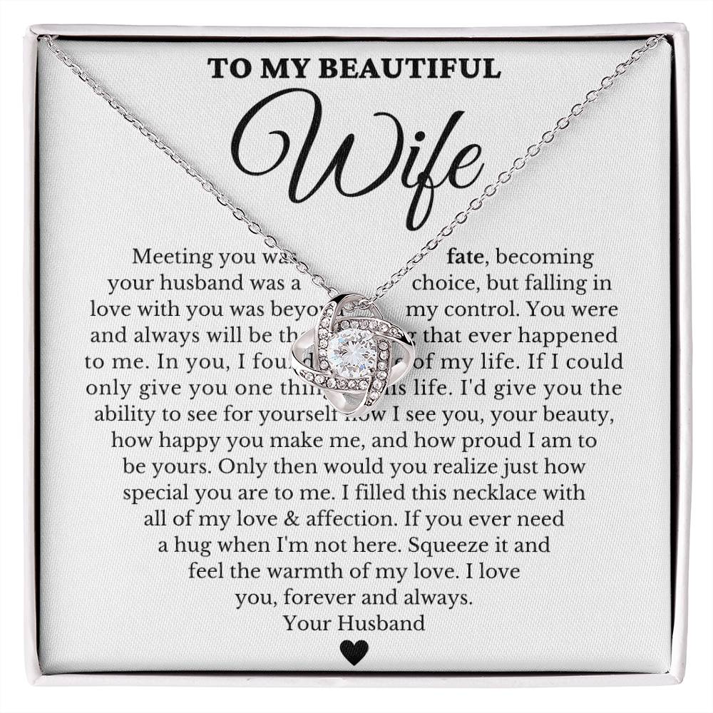 To My Beautiful Wife - Forever Love Necklace Gift Set - Serbachi