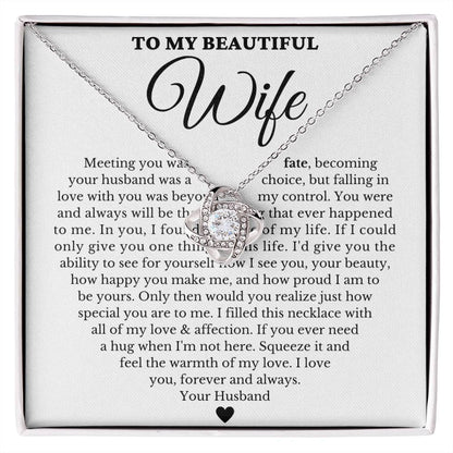 To My Beautiful Wife - Forever Love Necklace Gift Set - Serbachi