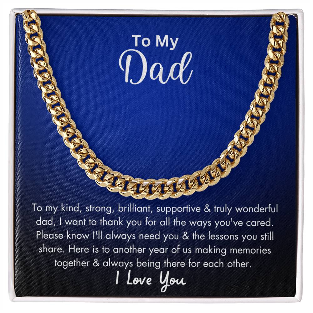 To My Dad | I Love You - Cuban Link Chain - Serbachi
