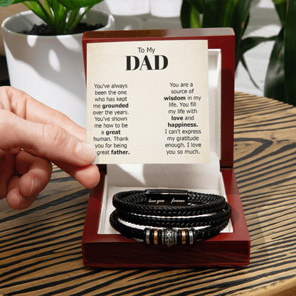 To my dad - you've always been the one Dad Bracelet, Father Bracelet Father's Day Gift, Christian Gift For Dad, Father Son Leather Bracelet - Serbachi