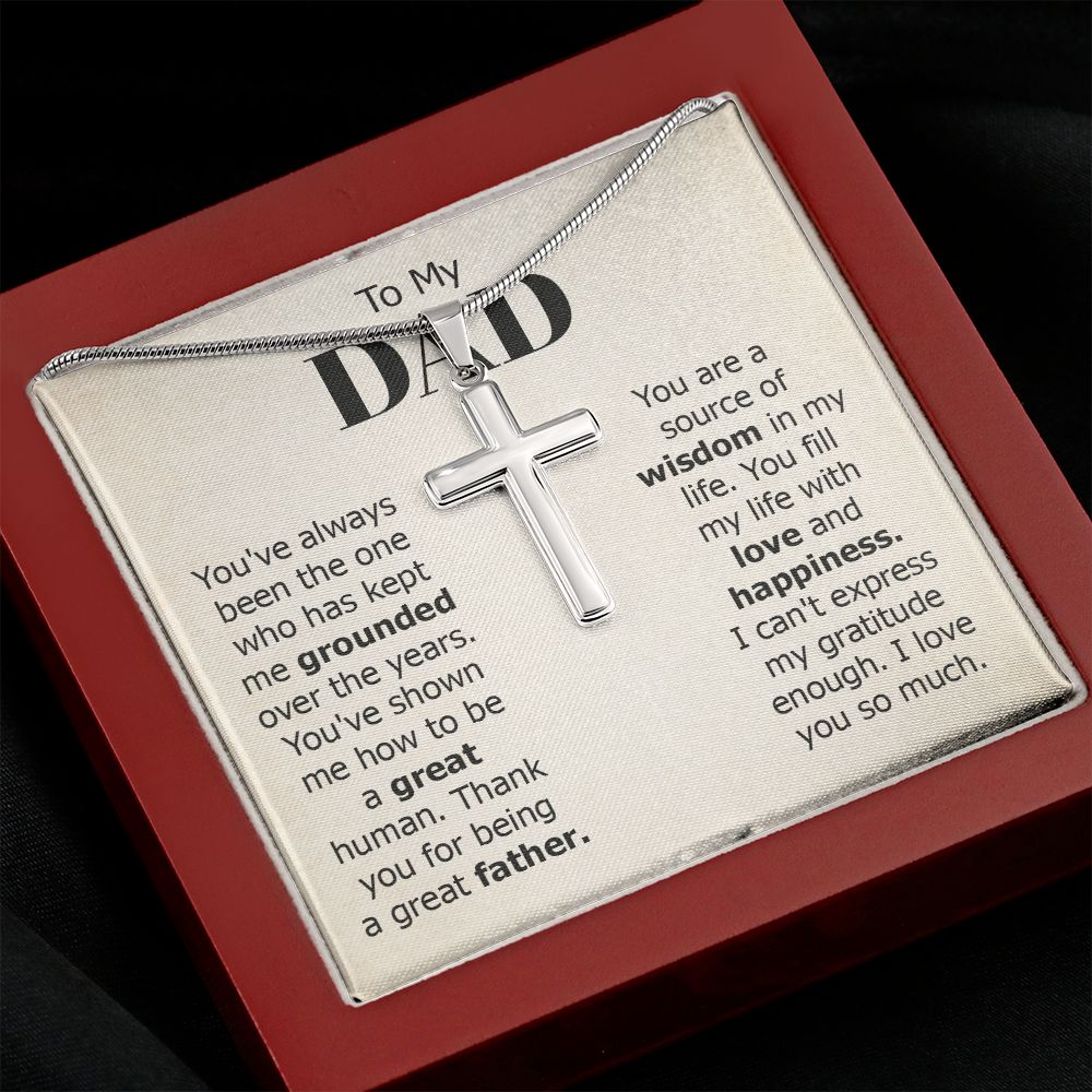 To my dad - you've always been the one Dad Cross Necklace, Father Cross Necklace Father's Day Gift, Christian Gift For Dad, Father Son Cross Necklace - Serbachi